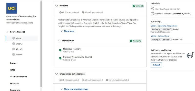The Pronunciation of American English Specialization